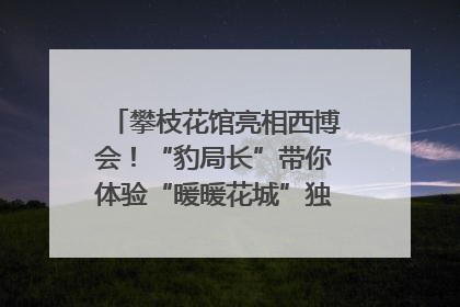 攀枝花馆亮相西博会！“豹局长”带你体验“暖暖花城”独特魅力｜西博视界