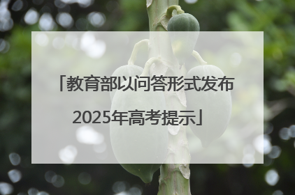 教育部以问答形式发布2025年高考提示