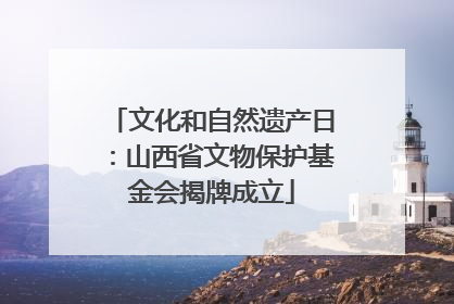 文化和自然遗产日：山西省文物保护基金会揭牌成立