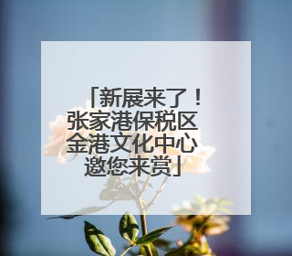 新展来了！张家港保税区金港文化中心邀您来赏