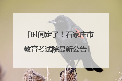时间定了！石家庄市教育考试院最新公告