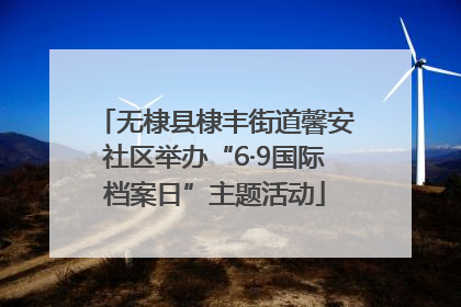 无棣县棣丰街道馨安社区举办“6·9国际档案日”主题活动