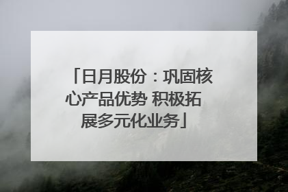 日月股份：巩固核心产品优势 积极拓展多元化业务