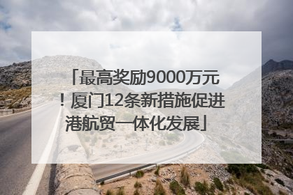 最高奖励9000万元！厦门12条新措施促进港航贸一体化发展