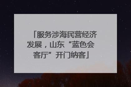 服务涉海民营经济发展，山东“蓝色会客厅”开门纳客