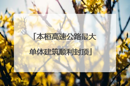 本桓高速公路最大单体建筑顺利封顶
