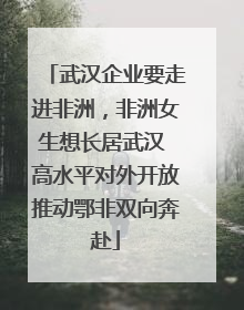 武汉企业要走进非洲，非洲女生想长居武汉 高水平对外开放推动鄂非双向奔赴