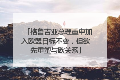 格鲁吉亚总理重申加入欧盟目标不变，但欲先重塑与欧关系