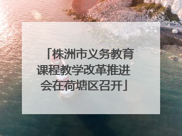 株洲市义务教育课程教学改革推进会在荷塘区召开