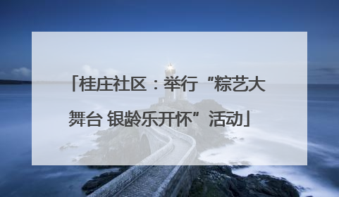 桂庄社区：举行“粽艺大舞台 银龄乐开怀”活动