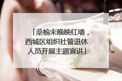 桑榆未晚映红墙，西城区组织社管退休人员开展主题宣讲