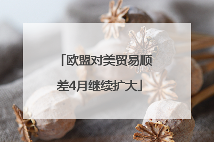 欧盟对美贸易顺差4月继续扩大