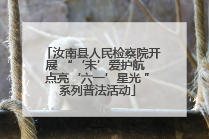 汝南县人民检察院开展 “‘未’爱护航 点亮‘六一’星光 ”系列普法活动