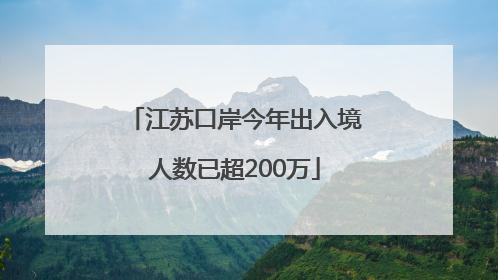 江苏口岸今年出入境人数已超200万