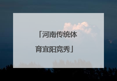 河南传统体育宜阳竞秀