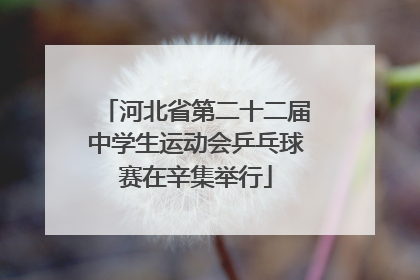 河北省第二十二届中学生运动会乒乓球赛在辛集举行