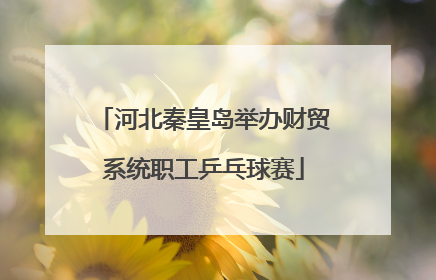 河北秦皇岛举办财贸系统职工乒乓球赛
