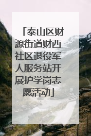 泰山区财源街道财西社区退役军人服务站开展护学岗志愿活动