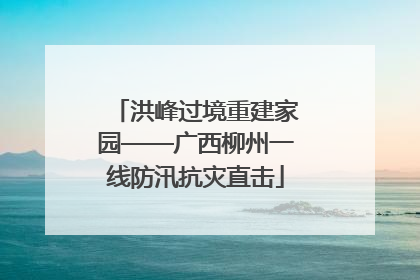 洪峰过境重建家园——广西柳州一线防汛抗灾直击