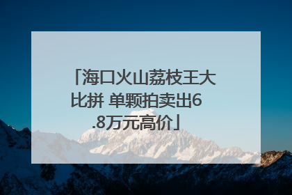 海口火山荔枝王大比拼 单颗拍卖出6.8万元高价