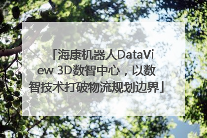 海康机器人DataView 3D数智中心，以数智技术打破物流规划边界