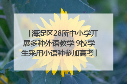 海淀区28所中小学开展多种外语教学 9校学生采用小语种参加高考
