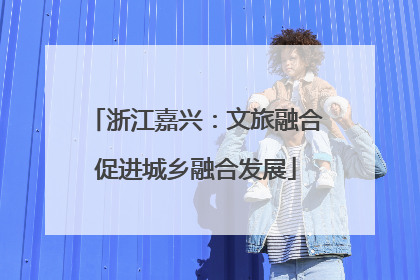 浙江嘉兴：文旅融合促进城乡融合发展