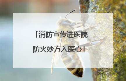 消防宣传进医院 防火妙方入医心