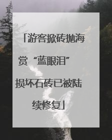 游客掀砖抛海赏“蓝眼泪” 损坏石砖已被陆续修复