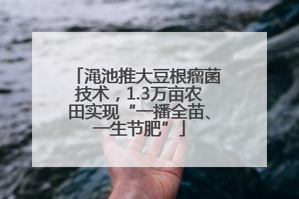 渑池推大豆根瘤菌技术，1.3万亩农田实现“一播全苗、一生节肥”