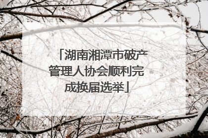 湖南湘潭市破产管理人协会顺利完成换届选举
