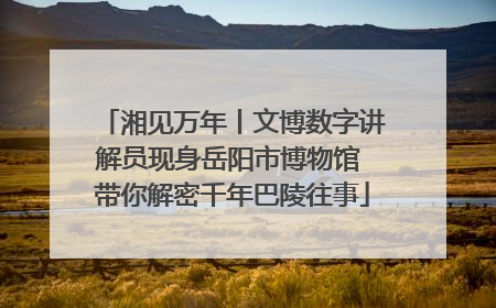 湘见万年丨文博数字讲解员现身岳阳市博物馆 带你解密千年巴陵往事