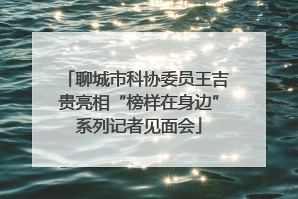 聊城市科协委员王吉贵亮相“榜样在身边”系列记者见面会