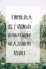 聚焦北大荒｜青龙山农场开展财审人员业务培训