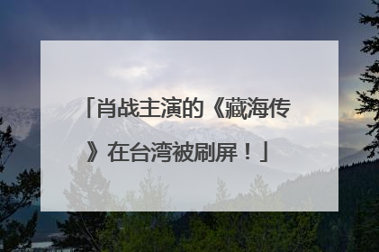 肖战主演的《藏海传》在台湾被刷屏！
