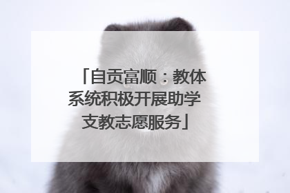 自贡富顺：教体系统积极开展助学支教志愿服务
