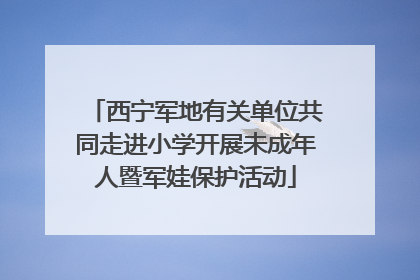 西宁军地有关单位共同走进小学开展未成年人暨军娃保护活动