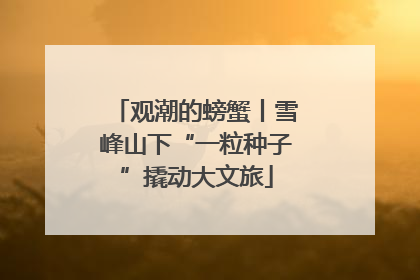 观潮的螃蟹丨雪峰山下“一粒种子”撬动大文旅