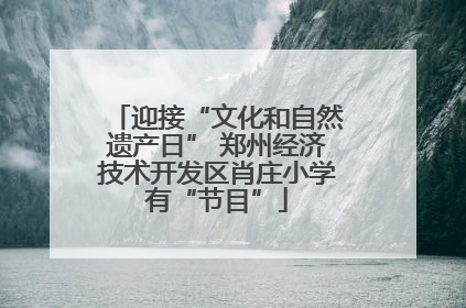 迎接“文化和自然遗产日” 郑州经济技术开发区肖庄小学有“节目”