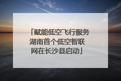 赋能低空飞行服务 湖南首个低空智联网在长沙县启动