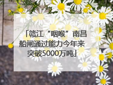 赣江“咽喉”南昌船闸通过能力今年来突破5000万吨