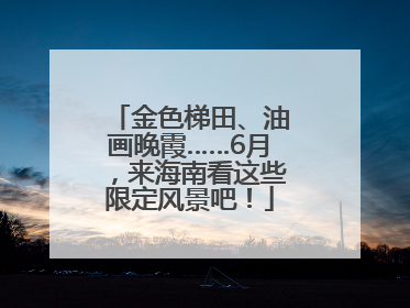 金色梯田、油画晚霞……6月，来海南看这些限定风景吧！