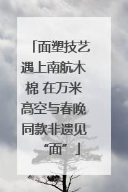 面塑技艺遇上南航木棉 在万米高空与春晚同款非遗见“面”