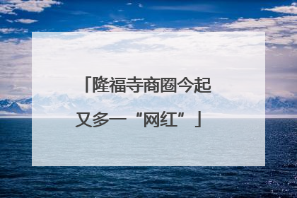 隆福寺商圈今起又多一“网红”