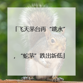 飞天茅台再“跳水”，“蛇茅”跌出新低