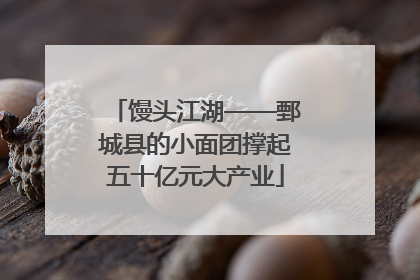 馒头江湖——鄄城县的小面团撑起五十亿元大产业