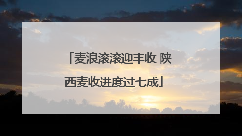 麦浪滚滚迎丰收 陕西麦收进度过七成