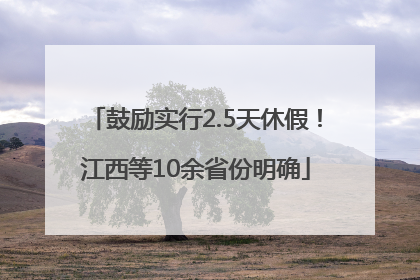 鼓励实行2.5天休假！江西等10余省份明确