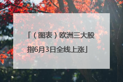 （图表）欧洲三大股指6月3日全线上涨