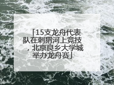 15支龙舟代表队在刺猬河上竞技，北京良乡大学城举办龙舟赛
